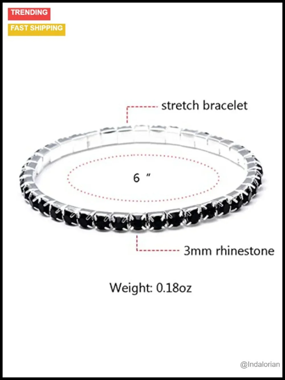 Sparkle Rhinestone Stretch Bracelets Set for Women, Wedding Prom Jewelry